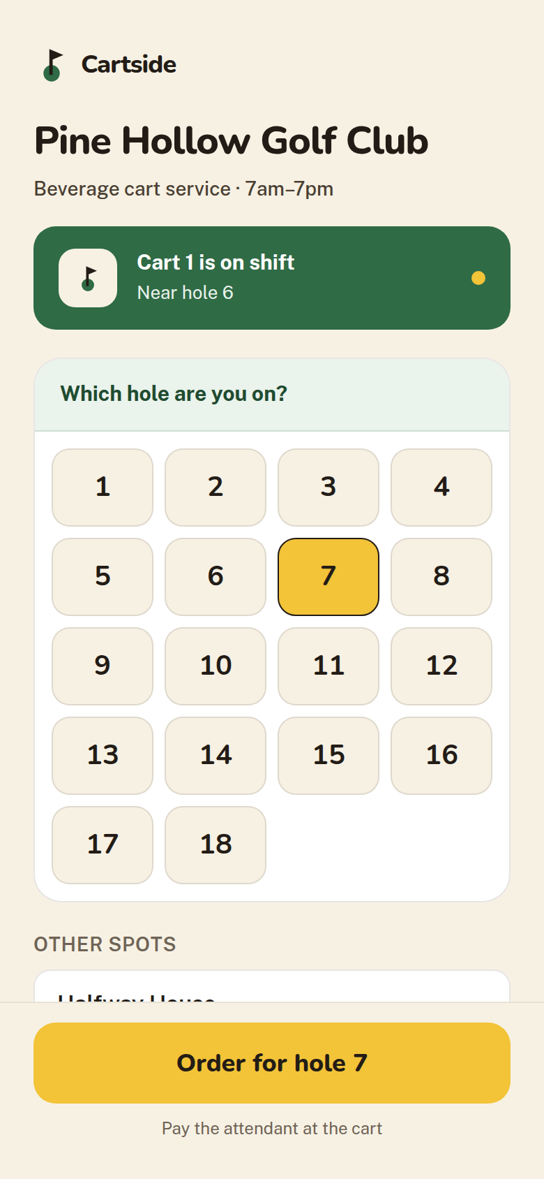 Pick your hole screen
